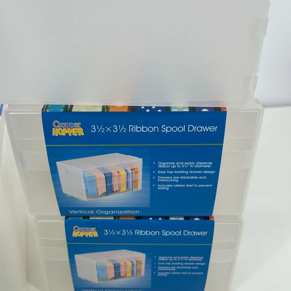 Cropper Hopper 4x6 Embellishment Drawer and 3 Ribbon Spool Drawers